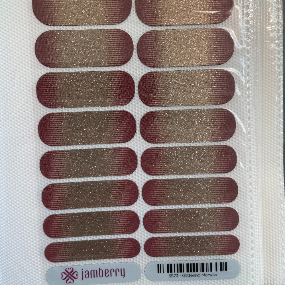 Jamberry Full Sheet Glittering Marsala